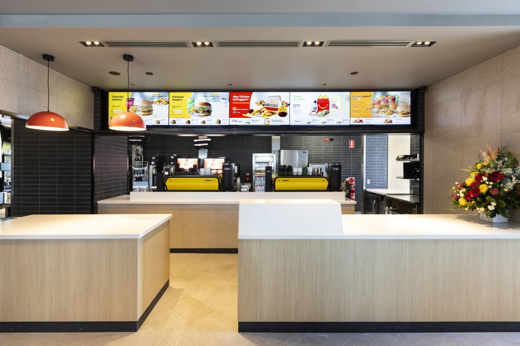 MacDonald's in-restaurant digital menu boards powered by Coates Group.
