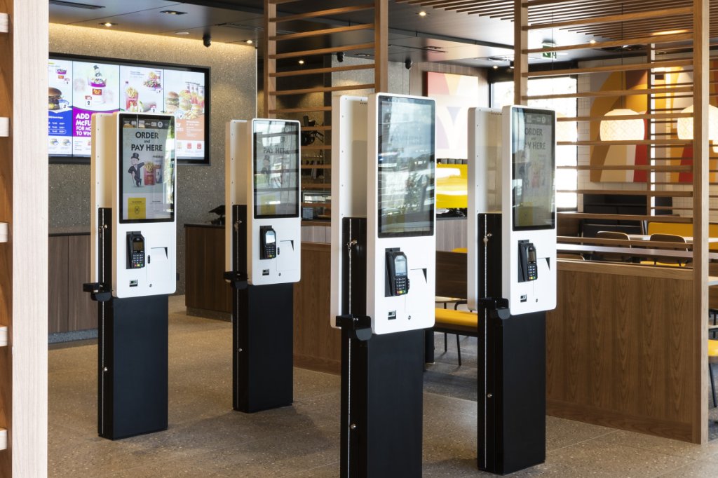 MacDonald's in-restaurant self-ordering kiosks powered by Coates Group.